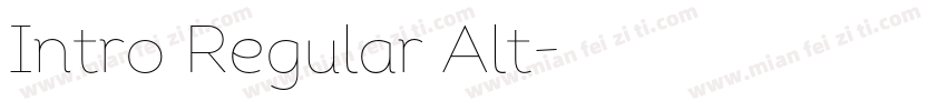 Intro Regular Alt字体转换